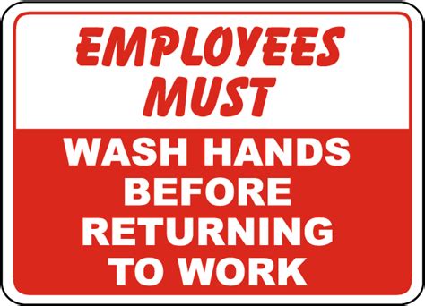 Employees Must Wash Hands Sign D5717 By