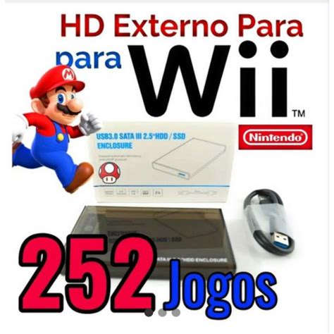 Hd Externo Para Nintendo Wii Jogos Desbloqueio Emuladores