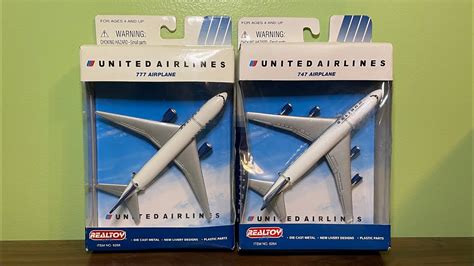 Double Unboxing Daron Realtoy United Airlines 777 And 747 Tulip