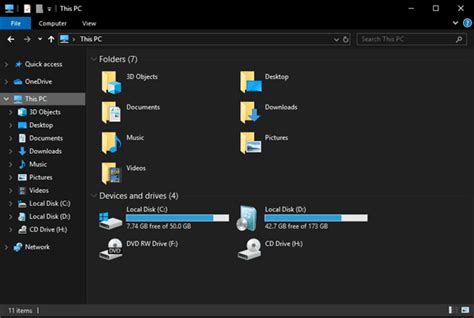 How To Enable Hidden File Explorer Dark Theme In Windows