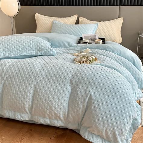 Waffle Flannel Bedding Set Findmeasia