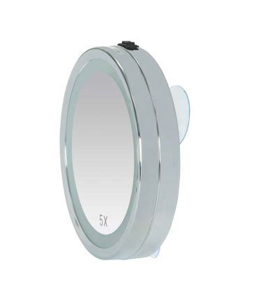 Miroir Grossissant X5 Lumineux Rond Sur Ventouses