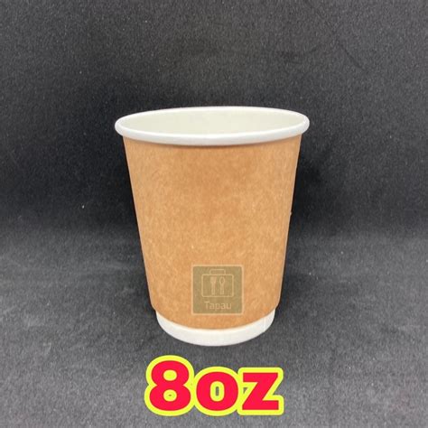 Tapau Paper Hot Cup Oz With Lid Double Wall Pcs