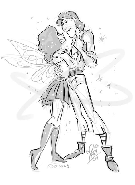 James And Zarina The Pirate Fairy Fairy Drawings Disney Drawings Cute