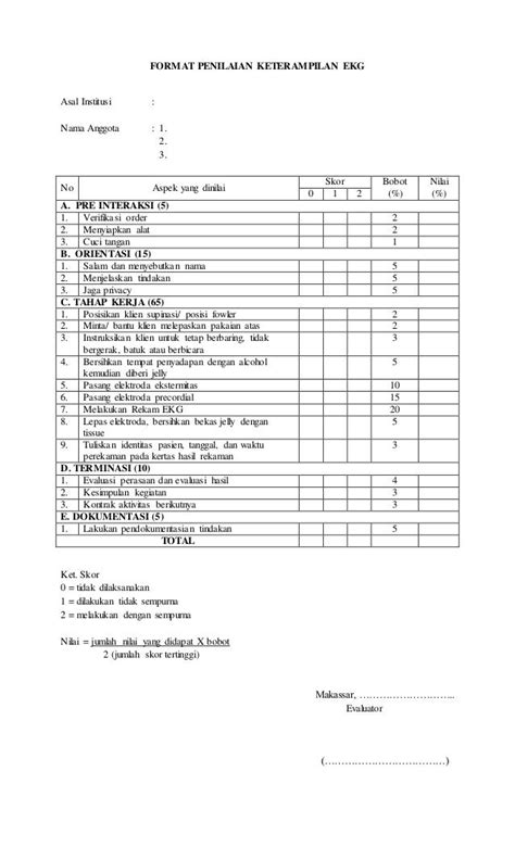 Contoh Format Penilaian Keterampilan Siswa Dan Bentuk Penilaiannya