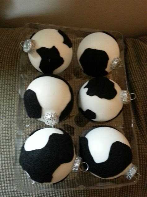 Cow Print Christmas Decorations | Cow ornaments, Cowboy christmas tree ...