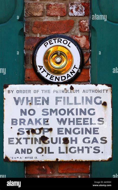 Filling Station Sign Stock Photo Alamy