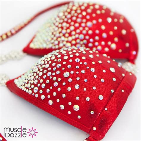 Red Bikini Competition Suit CB Etsy