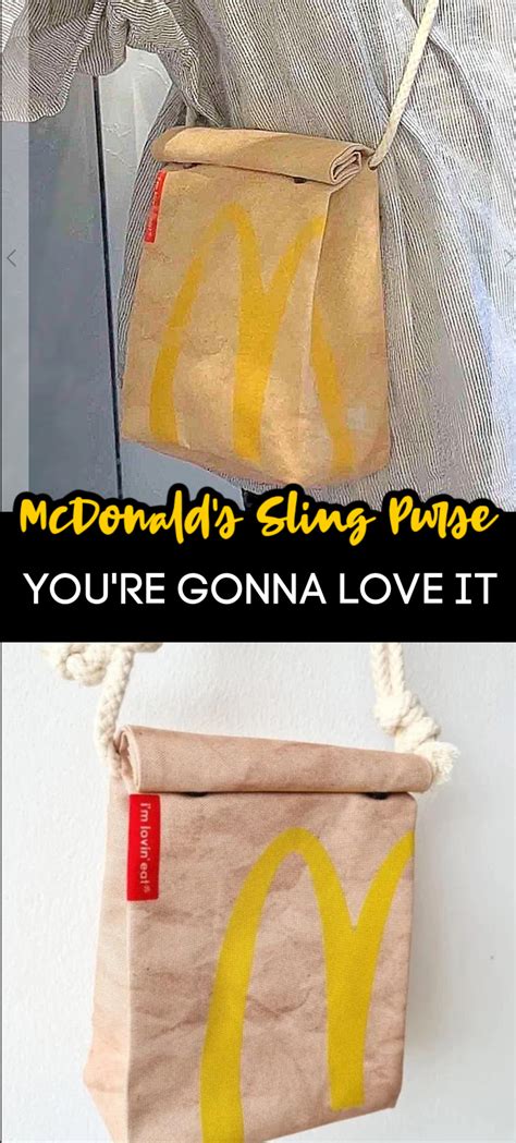 You Can Get A Mcdonald S Takeout Sling Bag For The Person Who Is