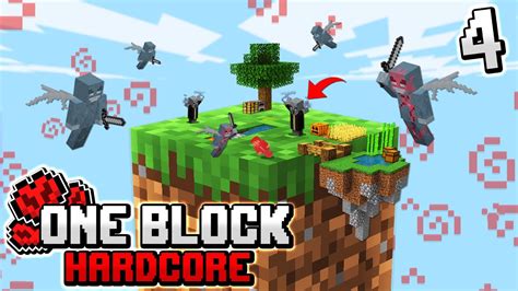 Minecraft Hardcore But You Only Get ONE BLOCK SkyBlock 4 YouTube