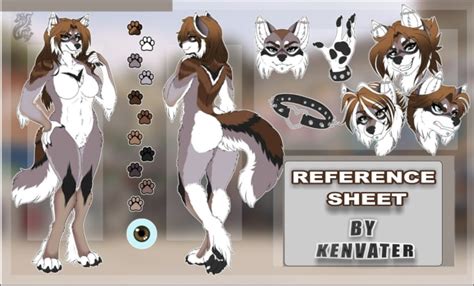 Draw A Custom Reference Sheet For Your Furry Fursona Oc Vtuber In