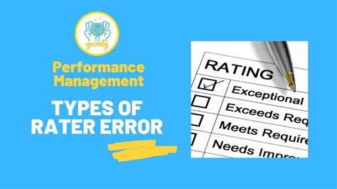 Types Of Rater Error Performance Appraisal Youtube