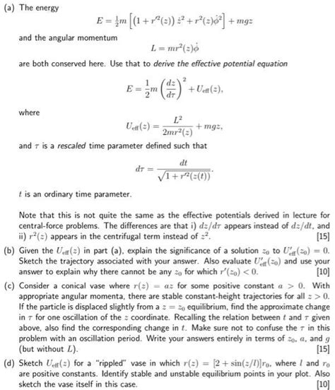 Solved 2 A Particle With Mass M Slides Without Friction On