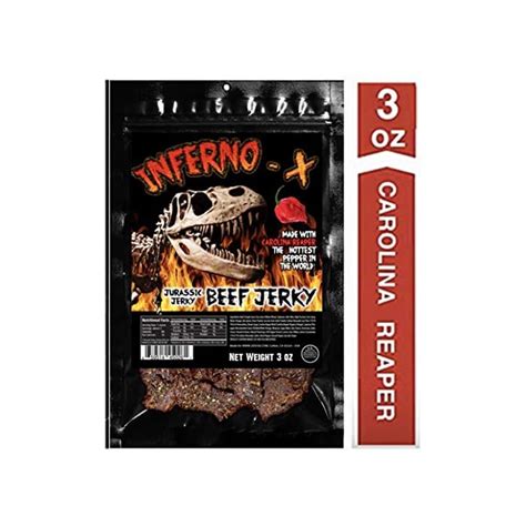 Buy Inferno X Carolina Reaper Beef Jerky With Jurassic Jerkys Special Blend Of Spices And The