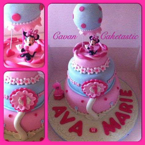 Tiered Minnie Mouse Hot Air Balloon Cake
