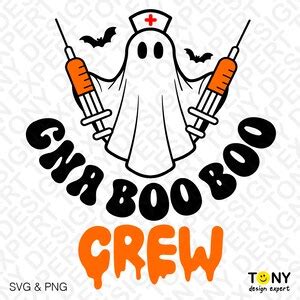 Cna Boo Boo Crew Svg Png Cna Nurse Svg Halloween Cna Nurse Etsy