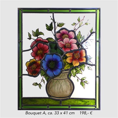 Fensterbilder Aus Glas Mit Blumen Motiv Dedy Glasmalerei