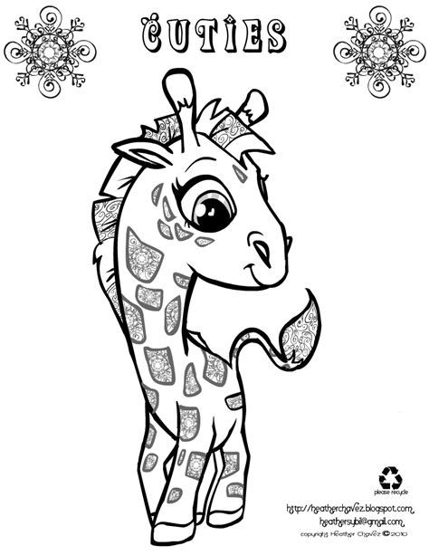 Cute Giraffe Coloring Pages Desktop HD