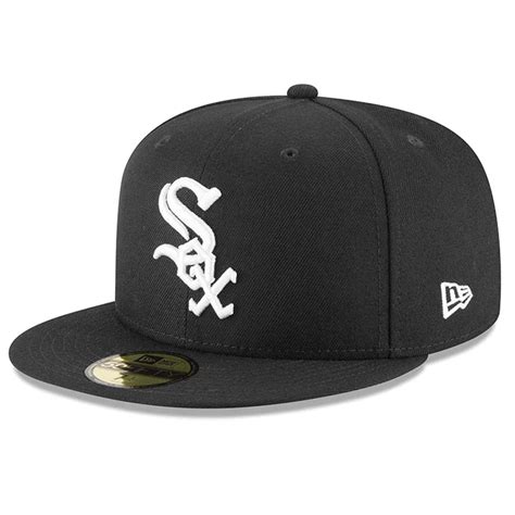 Chicago White Sox Black and White Basic New Era 59FIFTY Fitted Hat