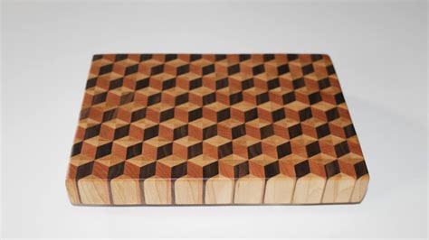 Making Amazing 3d Cube End Grain Cutting Board Tutorial Youtube