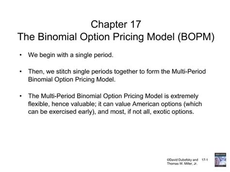 Ppt Chapter The Binomial Option Pricing Model Bopm Powerpoint