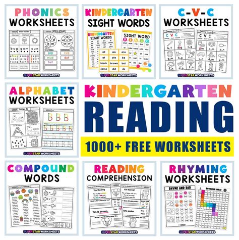 Kindergarten Reading Worksheets Superstar Worksheets Worksheets Library