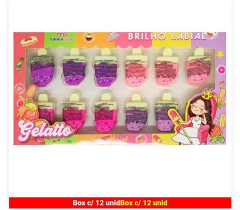 Brilho Labial Picolezinho Gelatto Maria Pink Mp Box C Unid