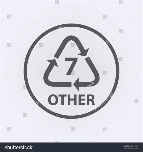 Plastic Recycling Symbol Other 7 Vector Stock Vector Royalty Free 424599304 Shutterstock