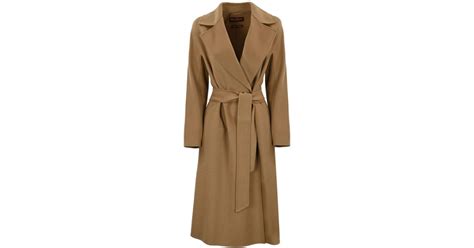 Max Mara Studio Cles Wool And Cashmere Coat In Natural Lyst