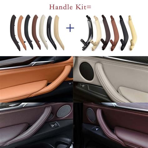 Pcs Bmw X X F F Inner Door Handle Leather Cover Full Set Carbon