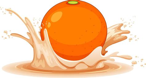 A water splash with orange on white background 6892765 Vector Art at Vecteezy