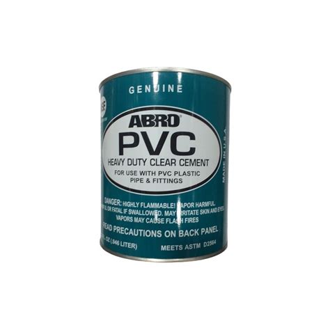 Abro Pvc Heavy Duty Clear Cement 32 Floz