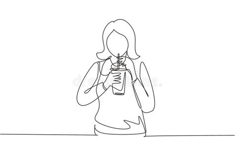 Woman Drink Straw Stock Illustrations 1 122 Woman Drink Straw Stock