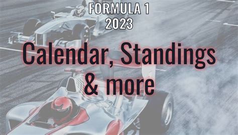 Formula 1 2023 - Calendar, Standings & more! | LagiLogi