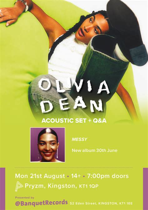 Olivia Dean / Acoustic + Q&A - Monday 21st August at Pryzm, 7:00pm (14 ...