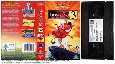 The Lion King Hakuna Matata D Pal Vhs Uk Vhs C Flickr