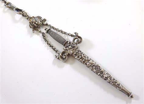 Victorian 900 German Silver Chatelaine J3740 Ebay German Silver