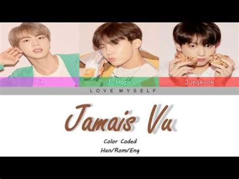 BTS 방탄소년단 Jamais Vu Color Coded Lyrics Han Rom Eng YouTube