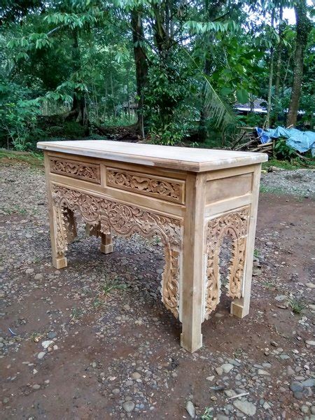 Jual Meja Rias Pigura Altar Ukir Kayu Jati Non Finishing Furnitur Azril