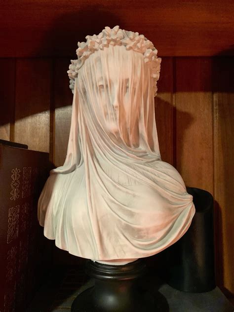 The Veiled Lady Bust Statue 19th Century Gothic Sculpture Etsy