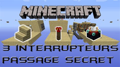 [tuto] 1 3 Interrupteurs De Passage Secret Minecraft Youtube