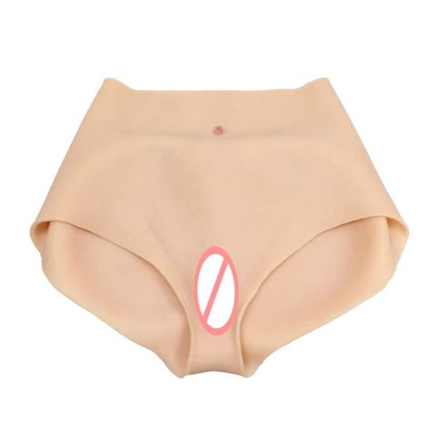 Crossdresser High Waist Hip Lift Silicone Panty Fake Vagina Brief