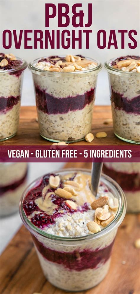 Pbandj Overnight Oats Gluten Free Vegan From My Bowl Recipe Overnight Oats Recipe