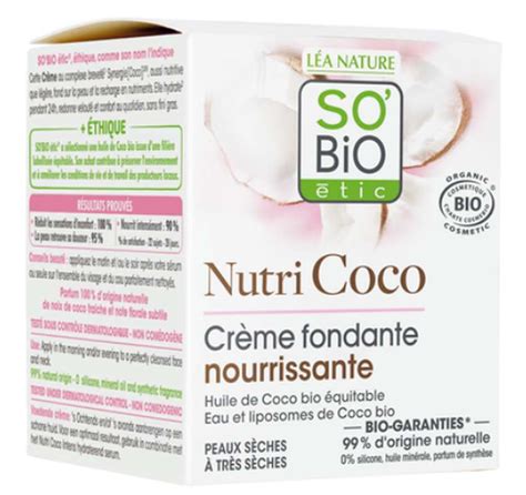 Crème fondante nourrissante Nutri Coco So Bio Etic 50 ml La Belle