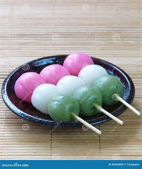 dango japanese dumpling  sweet stock image image  dish japan