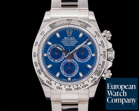 Rolex 116509 Daytona 116509 Blue Dial 18K White Gold 52784 European