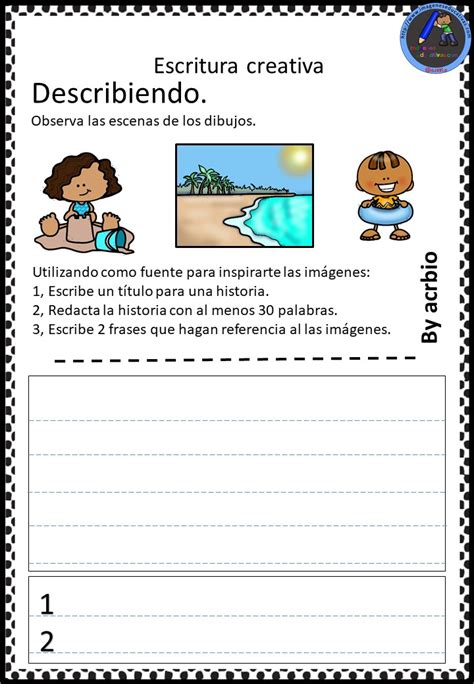 Fichas Escritura Creativa 1 Imagenes Educativas