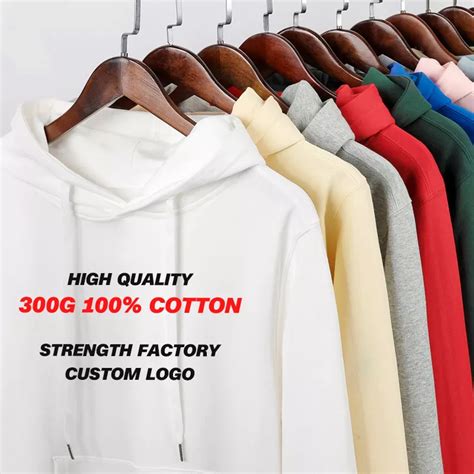 Wholesale Custom Logo 100 Cotton 300g Pullover Terry Fleece Blank