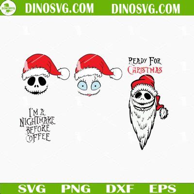 Nightmare Before Christmas Svg Bundle Jack Skellington Svg Sally Svg