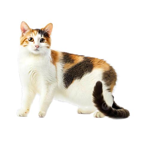 Gato Bobtail Japonês No Fundo Branco PNG Gato Animal Gato Branco